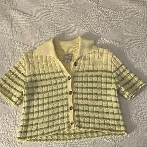Kimchi Blue Yellow Plaid Crop Top